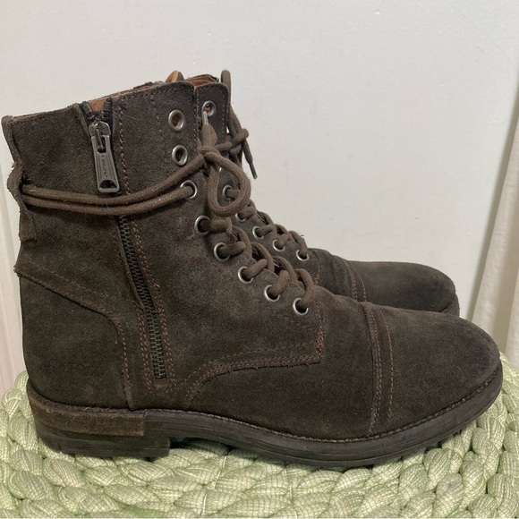Replay Pack Brown Suede Lace Up Military Utility Combat Mid Boots main image 5